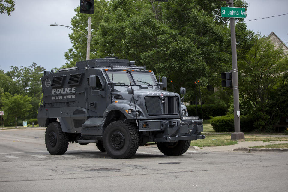 Law enforcement works the scene after a mass shooting at a Fourth of July parade on July 4, 2022 in Highland Park, Illinois. Reports indicate at least six people were killed and more than 20 injured in the shooting.