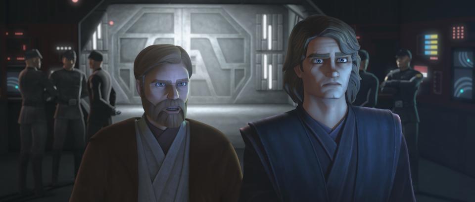 Obi and Anikan standing together