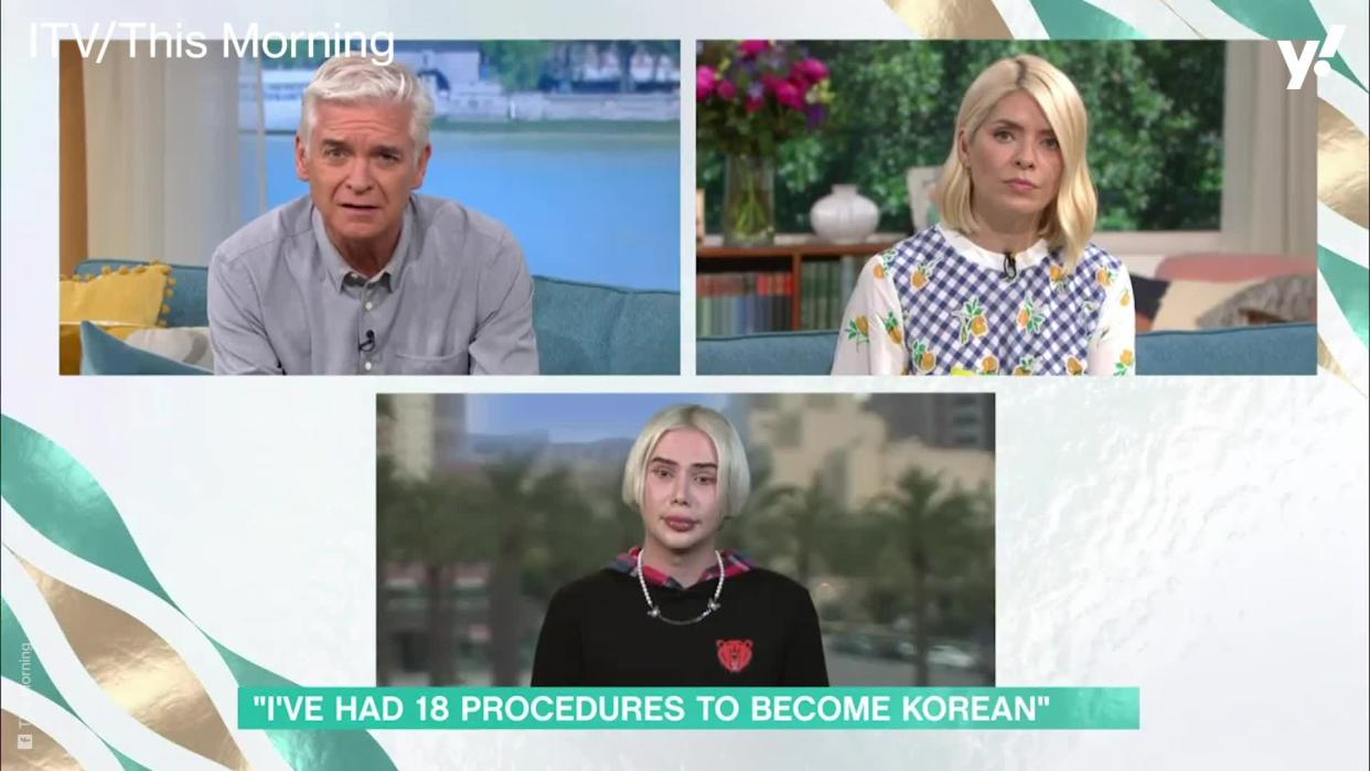 <p>British singer and influencer Oli London appeared on This Morning to talk to Philip Schofield and Holly Willoughby about his decision to undergo 'racial-transition surgery' because they 'identify as Korean'.</p>