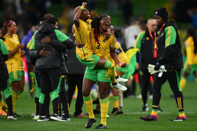 <p>Morgan Hancock/NurPhoto via Getty</p> Jamaica Women's National Soccer Team