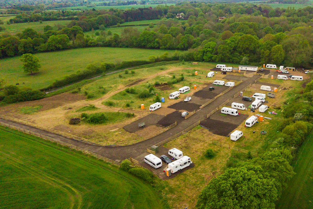 Travellers on the site in Little Hadham have been granted planning permission for a large site (SWNS)