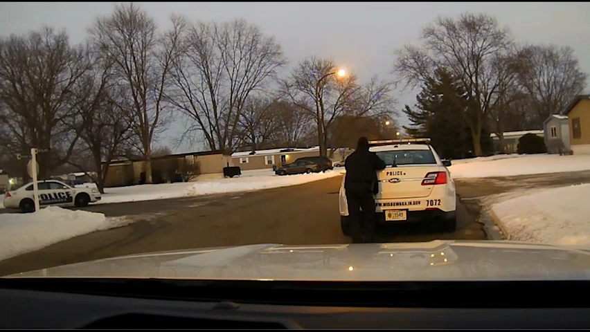 Police dash cam video of a fatal police shooting scene at a home along Pheasant Run at Village Green Mobile Home Park in Mishawaka on Jan. 31, 2022.