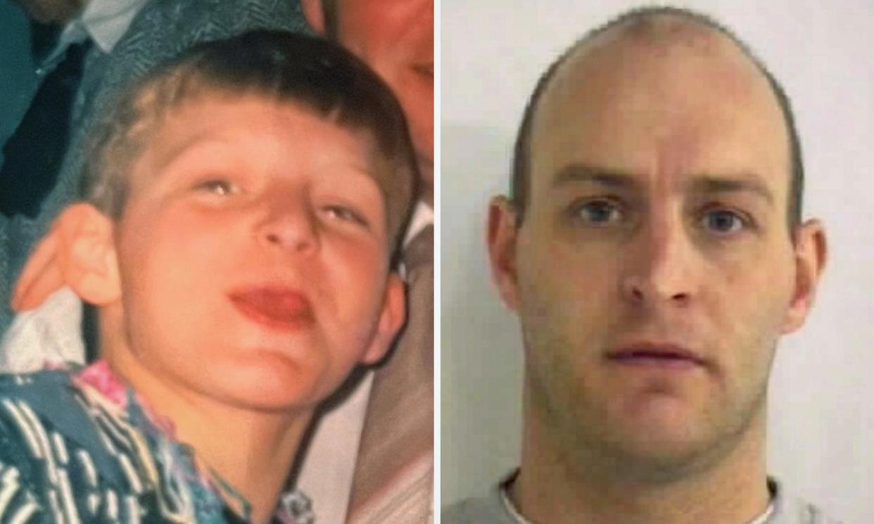 <span>Scott Rider as a child and adult. He was convicted in 2005, and said days before his death in 2022 that he had lost hope he would ever be freed.</span><span>Photograph: Courtesy Michelle Mahon/SWNS</span>
