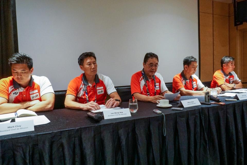 Team Singapore’s media conference on the performance of the contingent on 30 Aug. Photo: Fadza Ishak/Yahoo News Singapore