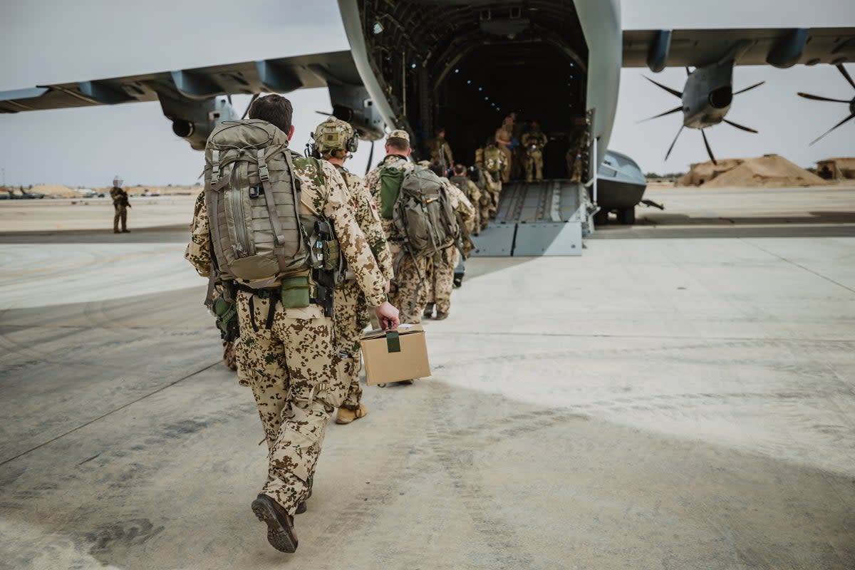 The German government has begun evacuating German citizens from Sudan (EPA)