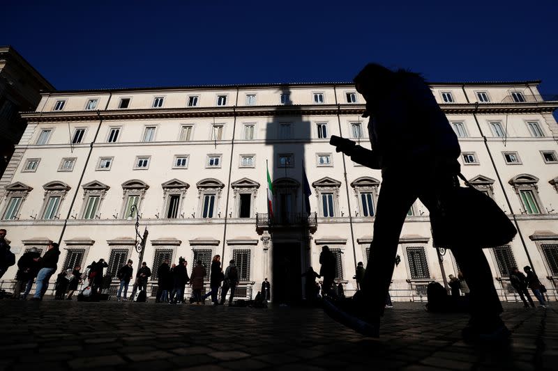 A general view of the Palazzo Chigi in Rome