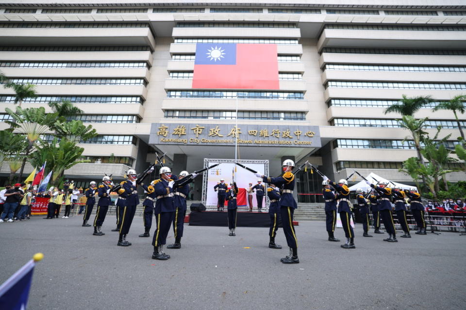 高雄市政府國慶升旗典禮。   圖：高雄市政府提供