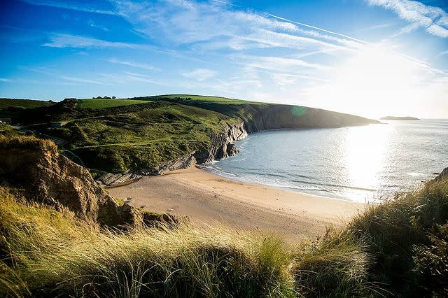 <p>Wildlife lovers will adore this beach, where you can often see dolphins from its sand. Mwnt is one of the best beaches in Wales for spending long days in the sun as a family. A picturesque sheltered cove, the Wales Coast Path is on the cliffs above for walkers to take in the jaw-dropping views.</p><p><strong>Where to stay: </strong>Less than two miles from breathtaking Mwnt Beach is a spacious holiday cottage that has room for seven guests. Part of a cottage complex, it's a cosy spot that's close to four beautiful beaches. </p><p><a class="link " href="https://www.vrbo.com/en-gb/p10237935" rel="nofollow noopener" target="_blank" data-ylk="slk:SEE INSIDE;elm:context_link;itc:0;sec:content-canvas">SEE INSIDE</a></p><p><a href="https://www.instagram.com/p/B1iewwPh-dt/" rel="nofollow noopener" target="_blank" data-ylk="slk:See the original post on Instagram;elm:context_link;itc:0;sec:content-canvas" class="link ">See the original post on Instagram</a></p>