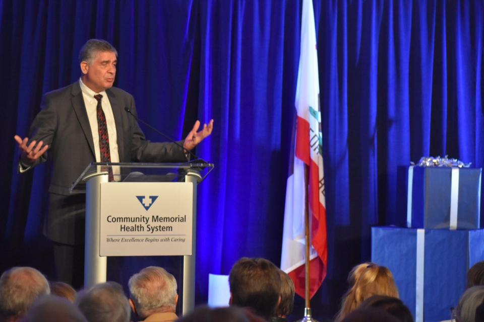 Gary Wilde, shown here at a 2018 ribbon-cutting ceremony for the new Community Memorial Hospital, is retiring after nearly 19 years with the nonprofit health system.