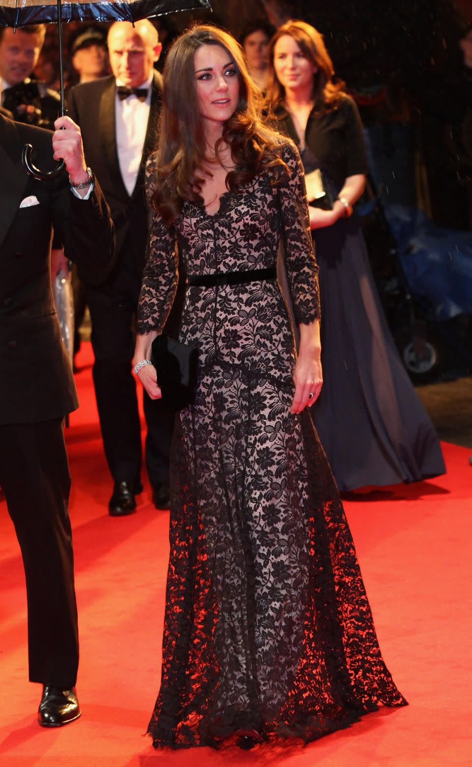 The dress is similar to the Temperley London gown Kate wore to the War Horse premiere in 2012. Photo: Getty