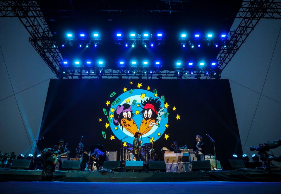 The Black Crowes perform on the Mane Stage during the Stagecoach country music festival in Indio, Calif., Sunday, May 1, 2022.