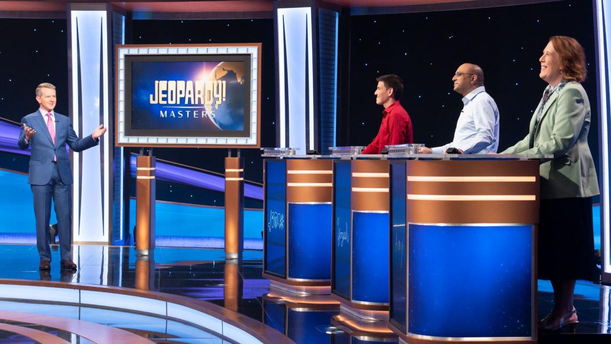 Ken Jennings, James Holzhauer, Yogesh Raut and Amy Schneider on Jeopardy Masters. 
