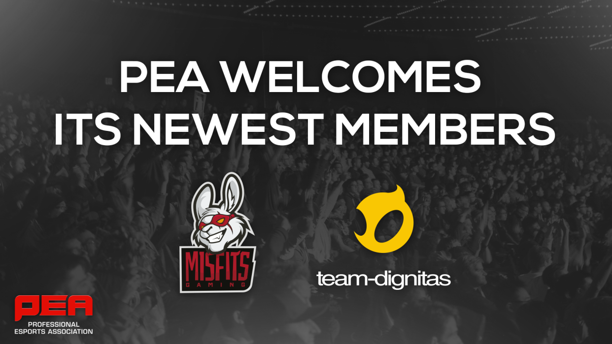 The two newest members of the PEA are Misfits and Dignitas (PEA)