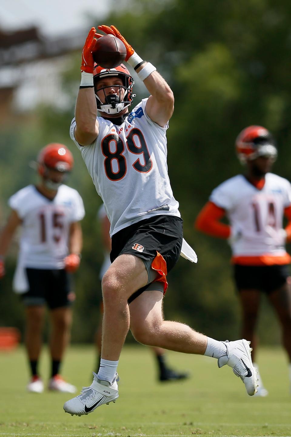 Bengals tight end Drew Sample was injured Thursday in practice, but is expected to return in a few weeks. Sample is the Bengals' best blocking tight end.