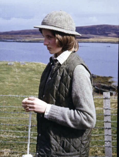 <p>This family album picture shows Diana on the <a href="https://www.visitscotland.com/info/towns-villages/south-uist-p238801" rel="nofollow noopener" target="_blank" data-ylk="slk:Isle of Uist;elm:context_link;itc:0;sec:content-canvas" class="link ">Isle of Uist</a> in the Western Isles, Scotland.</p>