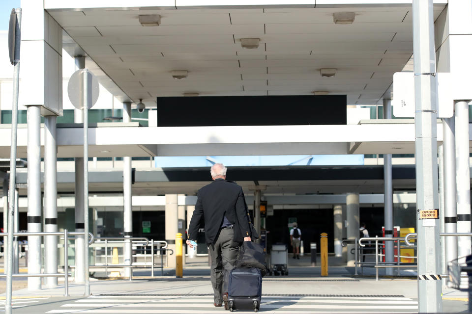 An infectious traveller flying in from Melbourne was intercepted by health authorities. Source: AAP 