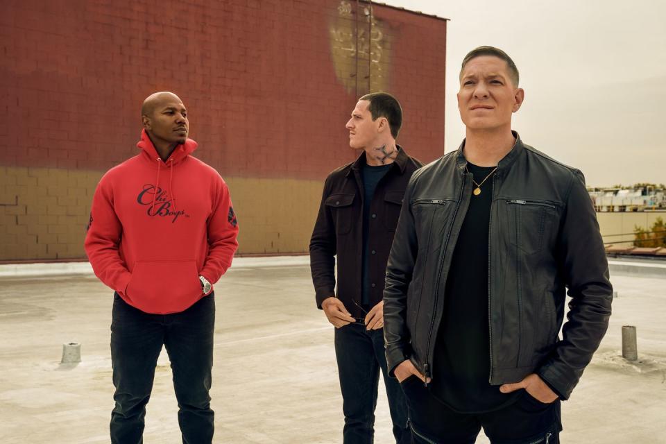 isaac keys as diamond sampson, shane harper as vic flynn, joseph sikora as tommy egan, power book iv force season 2 episode 10