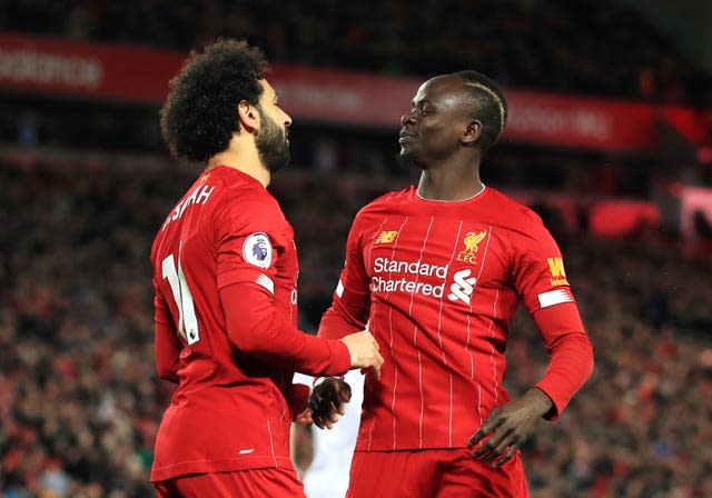 Sadio Mane, right, and Mohamed Salah