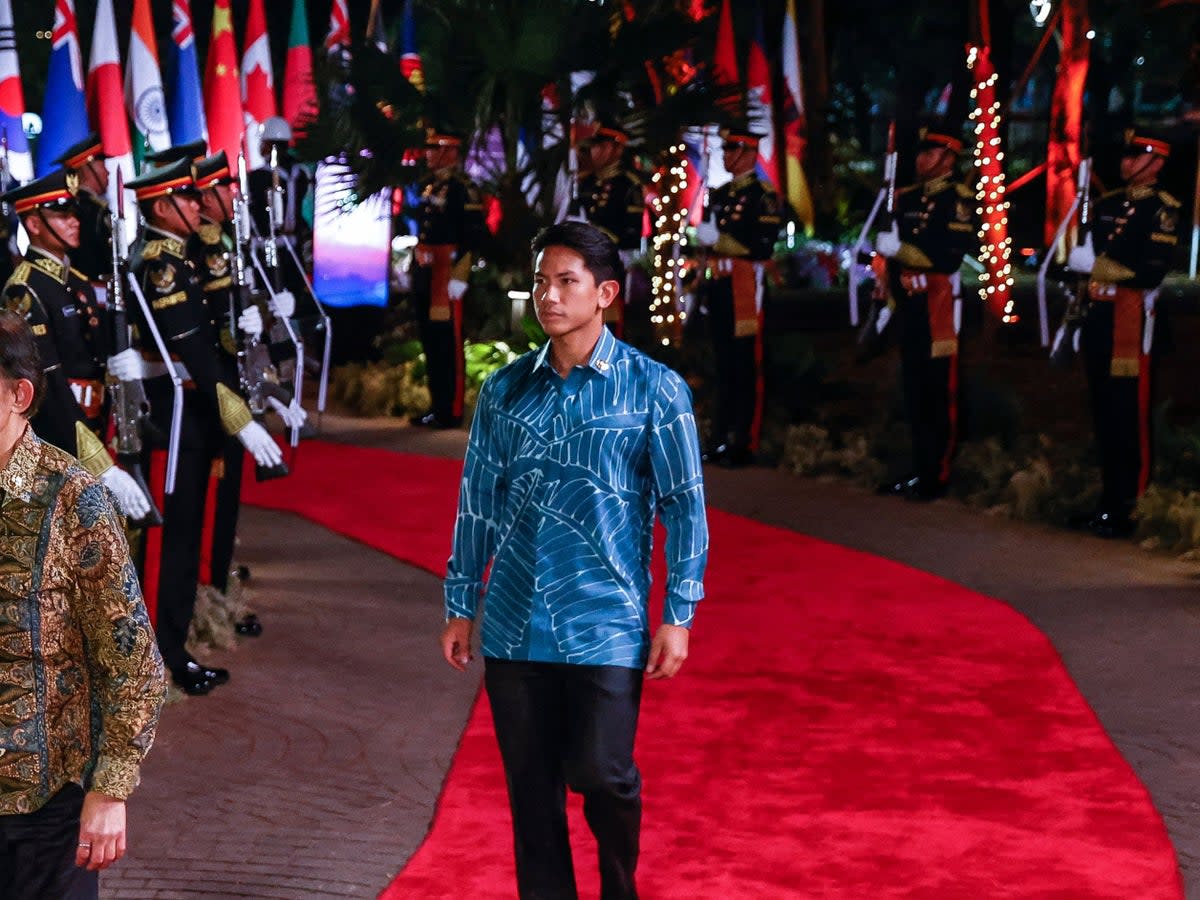 Brunei’s Prince Abdul Mateen arrives for a gala dinner at the ASEAN Summit in Jakarta on 6 September 2023 (POOL/AFP via Getty Images)