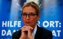 Alice Weidel of the anti-immigration party Alternative for Germany (AFD) addresses a news conference in Berlin, Germany August 21, 2017. REUTERS/Fabrizio Bensch