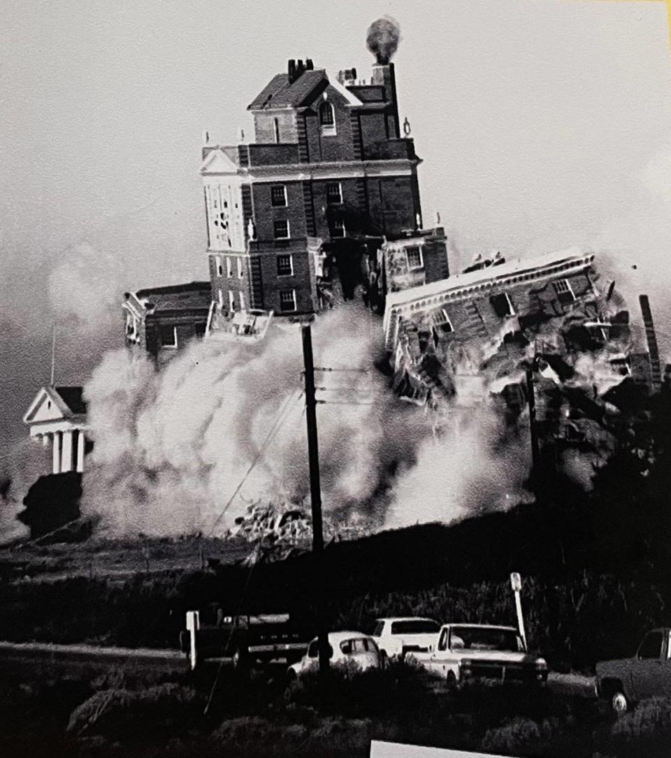 The Ocean Forest Hotel on Sept. 13, 1974. Jack Thompson said he heard six explosions before the building came down.