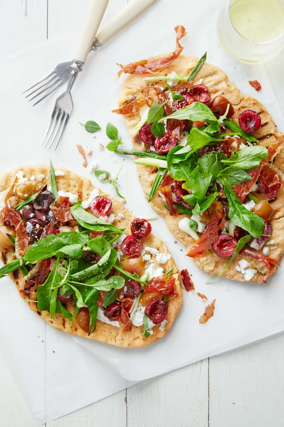 Cherry-Prosciutto Grilled Pizzas