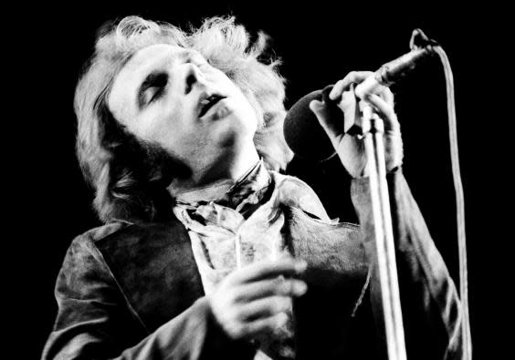 Van Morrison at the Rainbow Theatre, London, 1973 (Rex)
