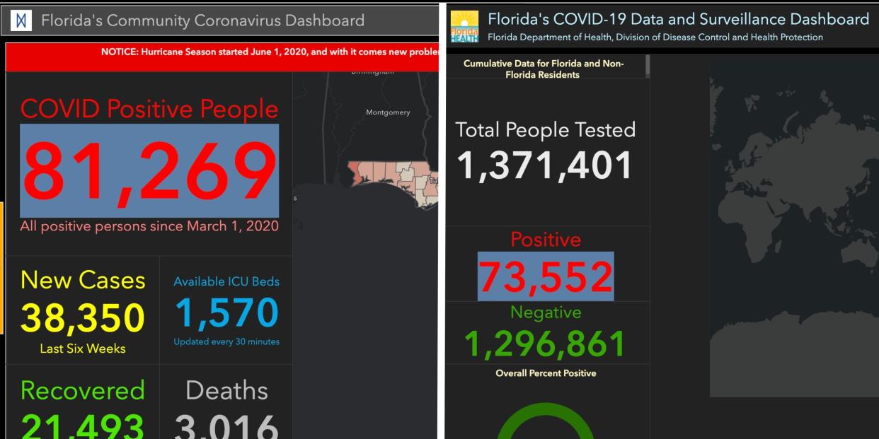 Florida COVID portal