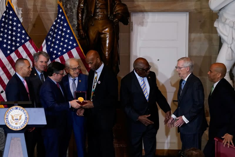 Congressional Gold Medal ceremony posthumously honoring Major League Baseball player, civil rights activist and World War II veteran, Lawrence Eugene “Larry” Doby, at the U.S. Capitol in Washington