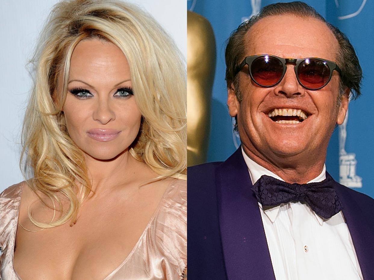 Pamela Anderson and Jack Nicholson.