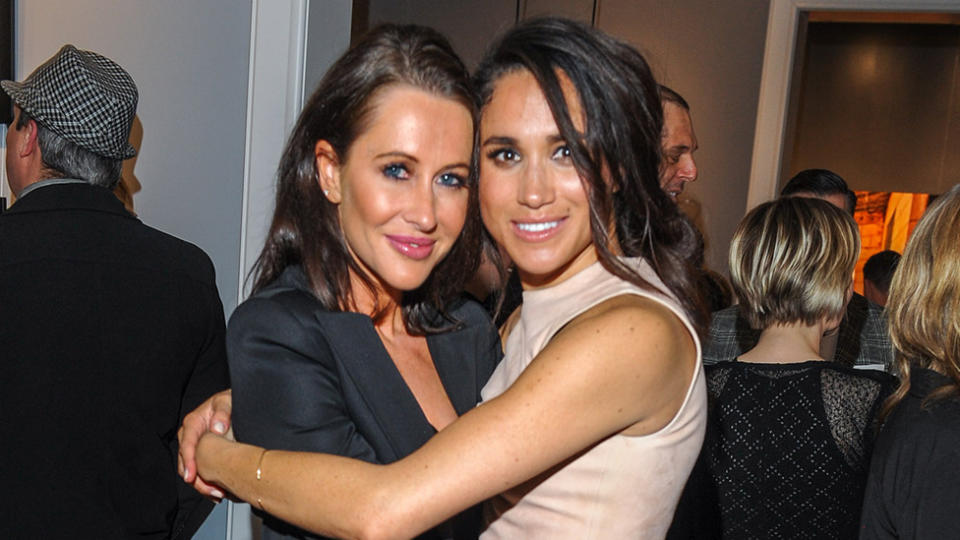 Meghan Markle and Jessica Mulroney hug