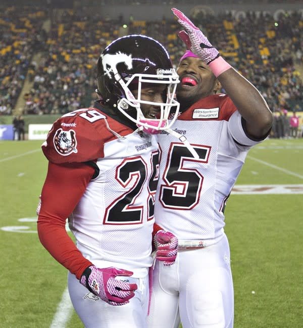<b>Stampeders:</b> The Calgary Stampeders can clinch the West Division, and a berth in the West Final at home, with a win or tie against the Saskatchewan Roughriders on Sunday.
