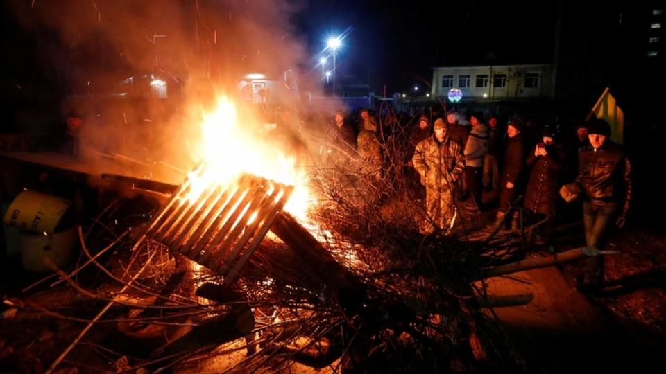 Protesta en Ucrania.