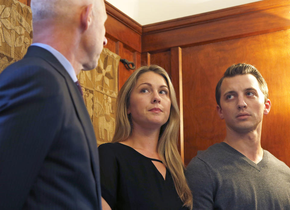 Denise Huskins and Aaron Quinn  (Paul Chinn / Getty Images)