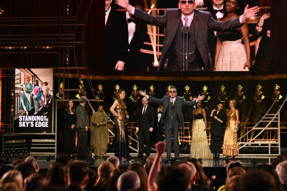 Richard Hawley and the cast and team behind ‘Standing at the Sky’s Edge' (Getty Images for SOLT)