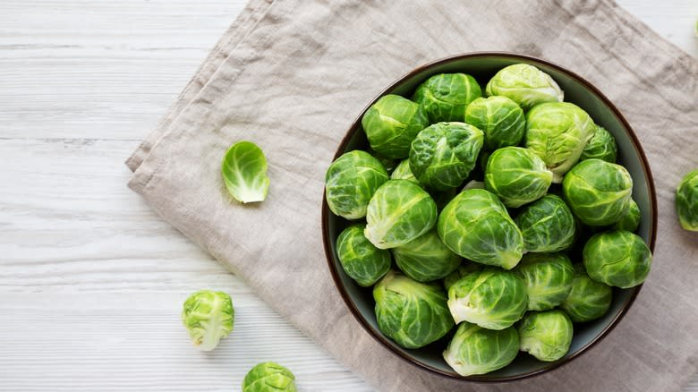 Brussels sprouts in a bowl