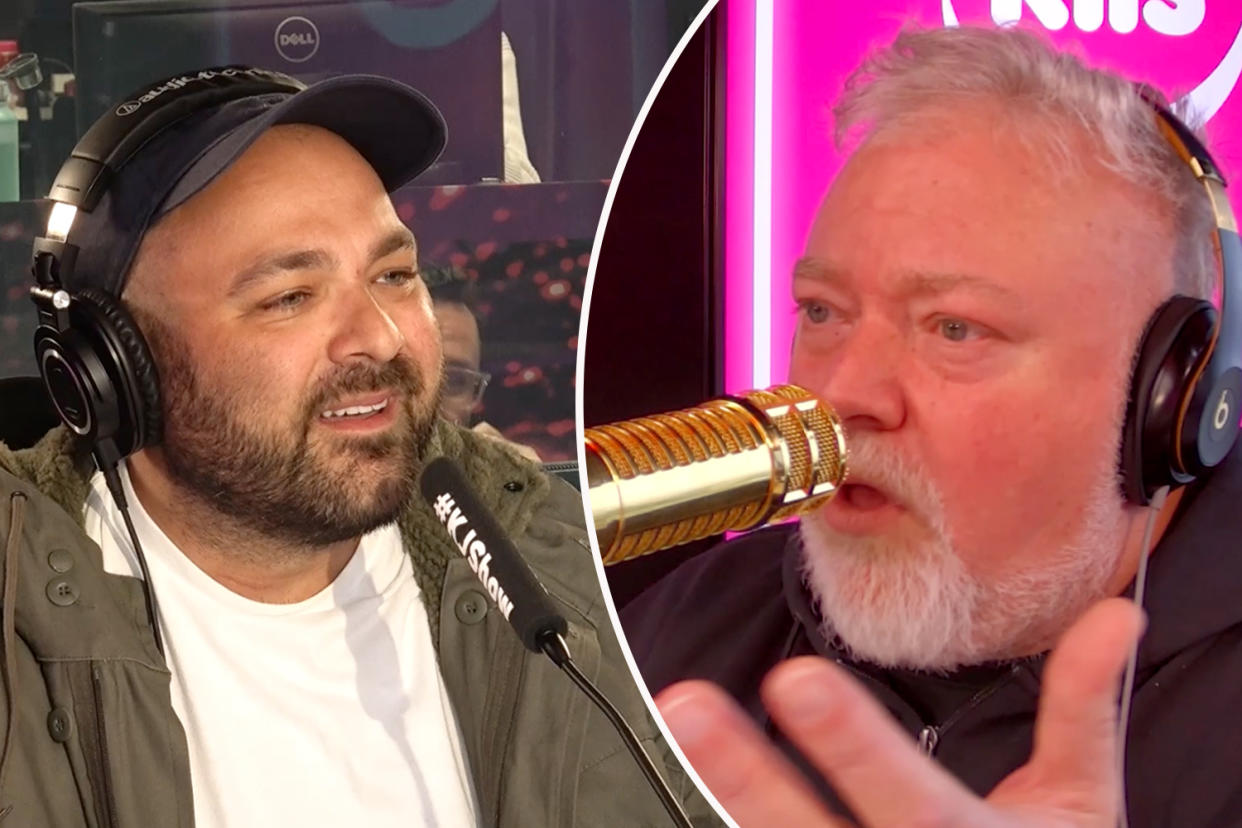 Kyle Sandilands and his manager Bruno Bouchet 