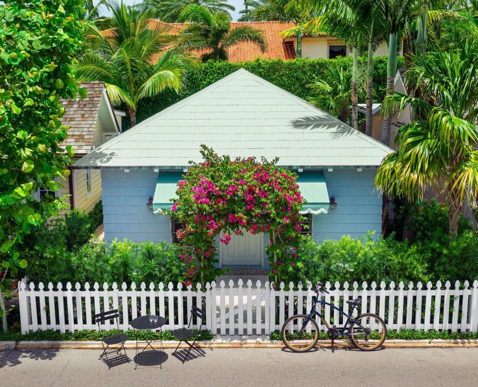 blue exterior house