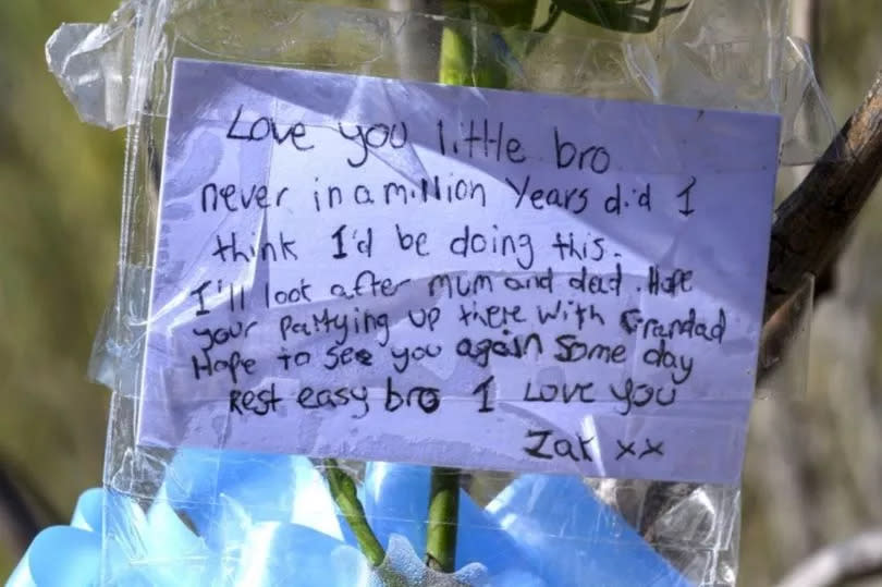 One message had been left by Jay's brother, Zak -Credit:Jonathan Buckmaster