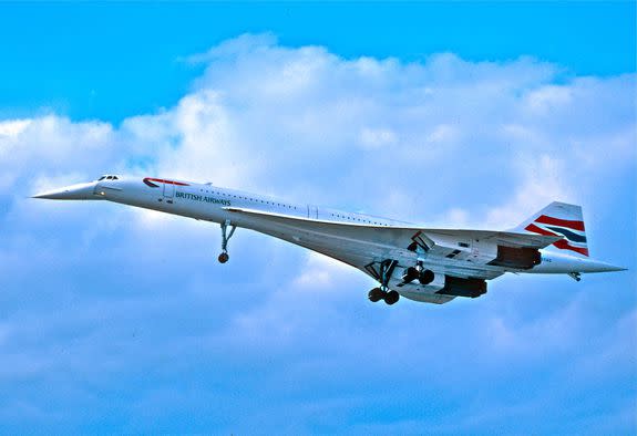 The Concorde preparing to land.