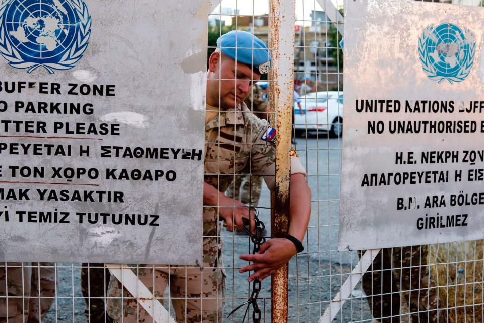 Cyprus UN peacekeeper buffer zone