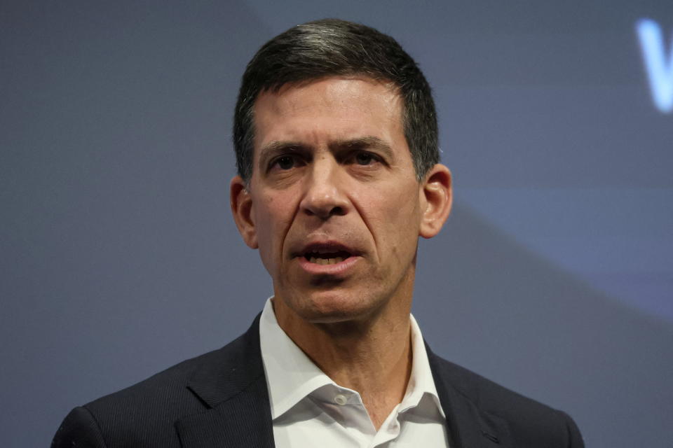 John Waldron, president and Chief Operating Officer of Goldman Sachs, speaks during the Goldman Sachs Investor Day at Goldman Sachs Headquarters in New York City, U.S., February 28, 2023. REUTERS/Brendan McDermid