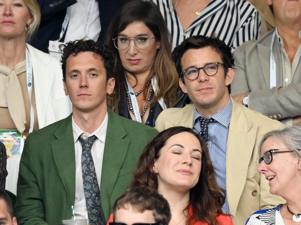 Luke Thompson, right, at day seven of Wimbledon.