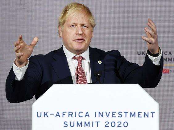 Johnson made the announcement at a recent summit in London (EPA)