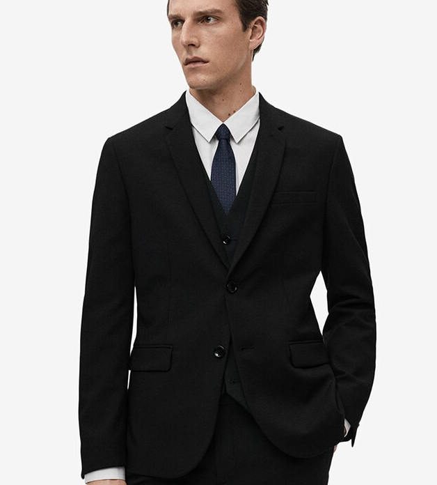 Mango Man Super Slim-Fit Suit Blazer. (PHOTO: Zalora)