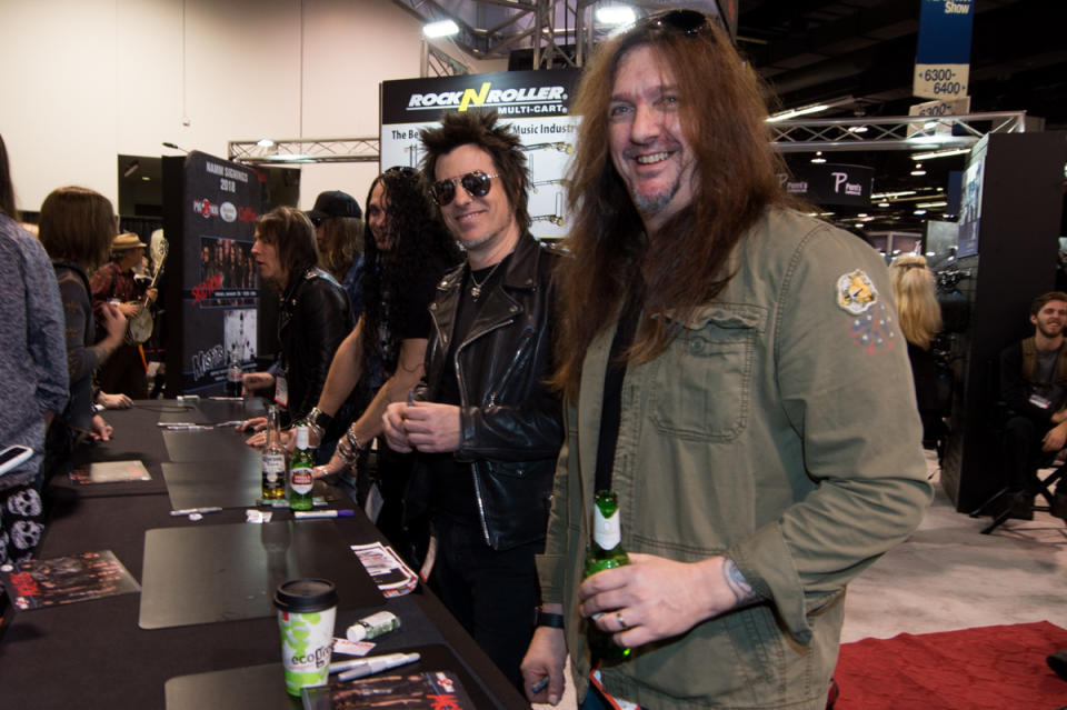 Skid Row signing at the Coffin Cases booth