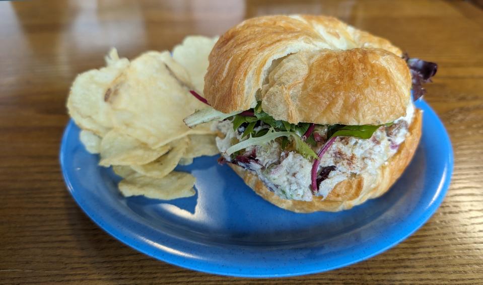 Nut Berry Chicken Salad Sandwich for $6 is one of the most popular items on the menu at Dallastown's Common Grounds Café.