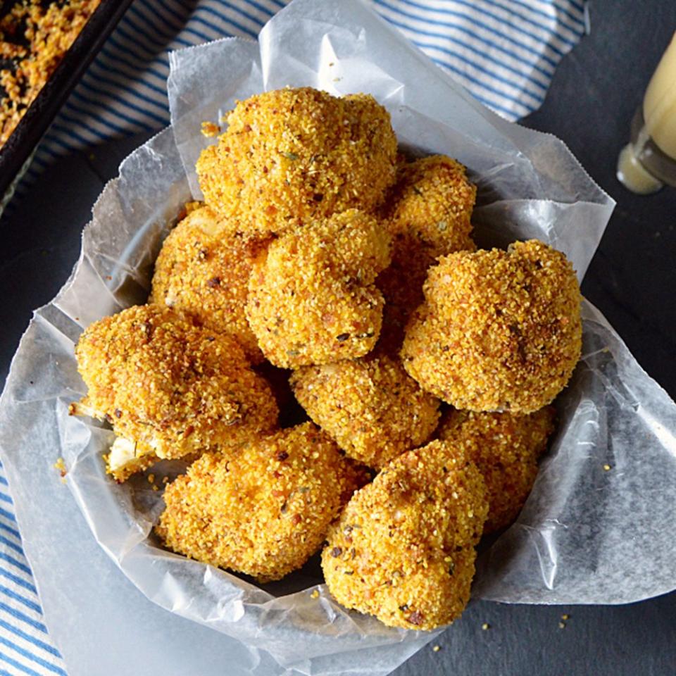 Cauliflower Poppers with Honey Mustard Dipping Sauce