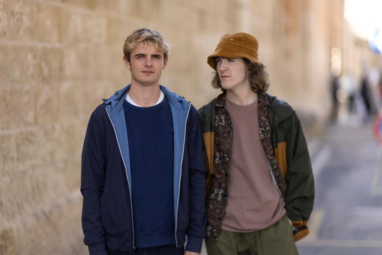 Otto Farrant as Alex and Brenock O'Connor as Tom in "Alex Rider" season three.