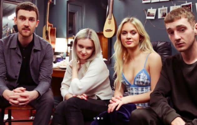 Jack Patterson, Grace Chatto, Zara Larsson and Luke Patterson collaborated on hit single 'Symphony'. Source: Instagram/ @cleanbandit